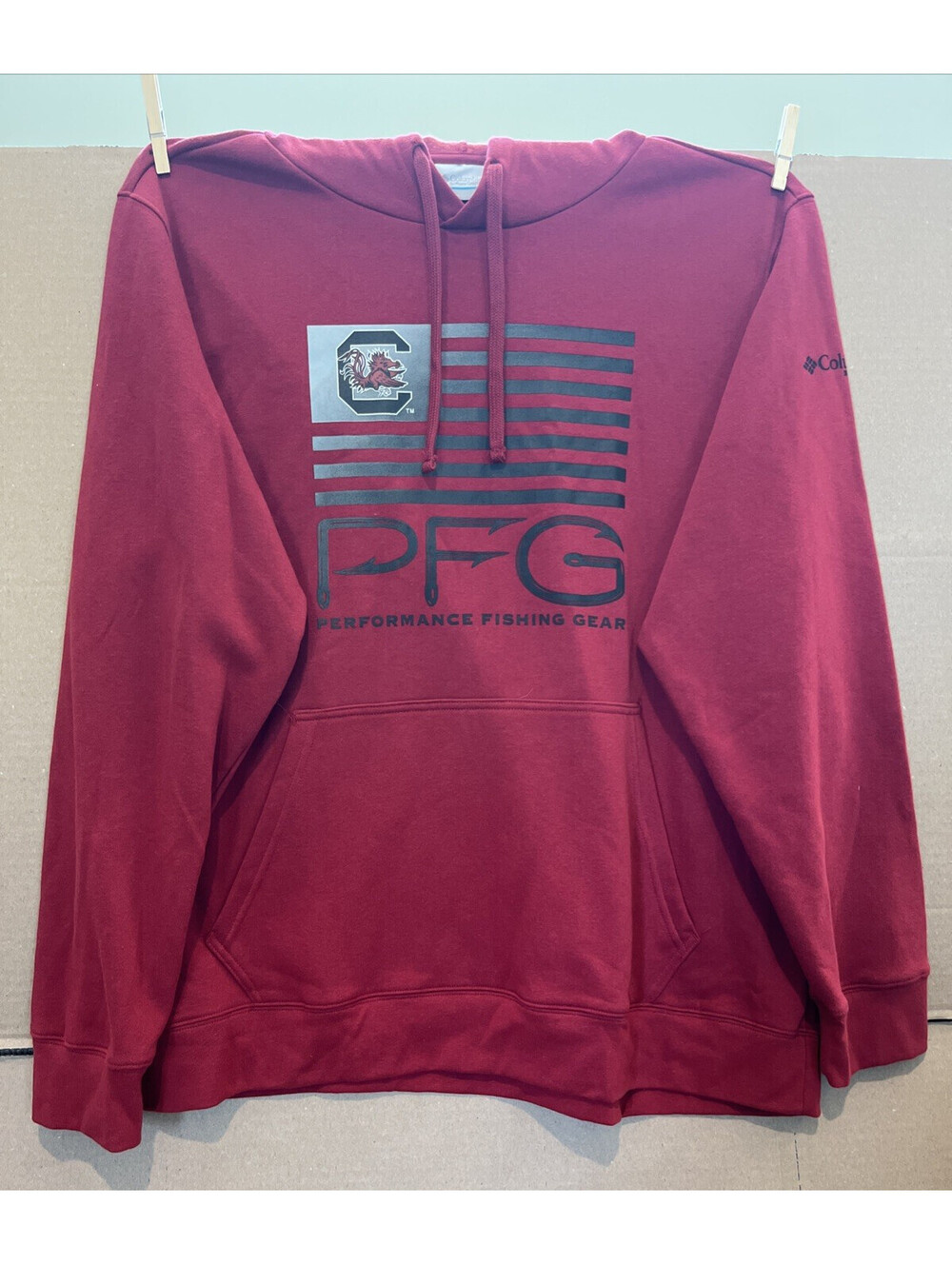 NEW! Columbia Men's PFG Fish Flag II Hoodie Size XL - Gamecocks $70 MSRP